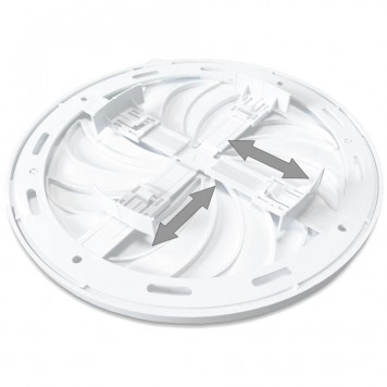 Grilă ventilație rotundă din ABS, cu închidere reglabilă Ø80-150, albă-2