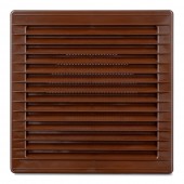 Grilă ventilație pătrată din ABS, cu plasă 170x170  Ø100 maro