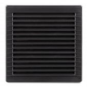 Grilă ventilație pătrată din ABS, cu plasă 170x170  Ø100 antracit