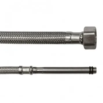 Furtun inox baterie 60cm, M10x1/2" F, extra lung 8cm