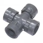 Cruce irigatie PVC FxFxFxF - 1"