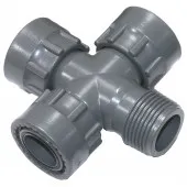 Cruce irigatie PVC FxFxFxM - 1"