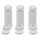 Set fixare uscător prosoape, OVAL-ALB