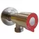 Robinet din INOX sub lavoar mâner roșu HYDROS - 046